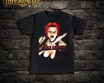 T-shirt PS2 Bloodrayne – T-shirt vintage rétro grunge vampire de jeu