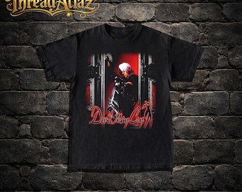 T-shirt Devil May Cry - T-shirt rétro de jeu vidéo Y2K, streetwear gothique