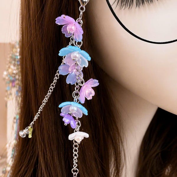 Daisy Eyeglasses Chain, Pastel Butterfly Glasses Holder