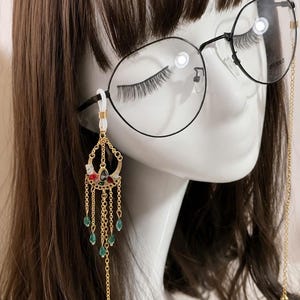 Mond Brillenkette, himmlische Brillenhalter, Fairycore Brillenkette