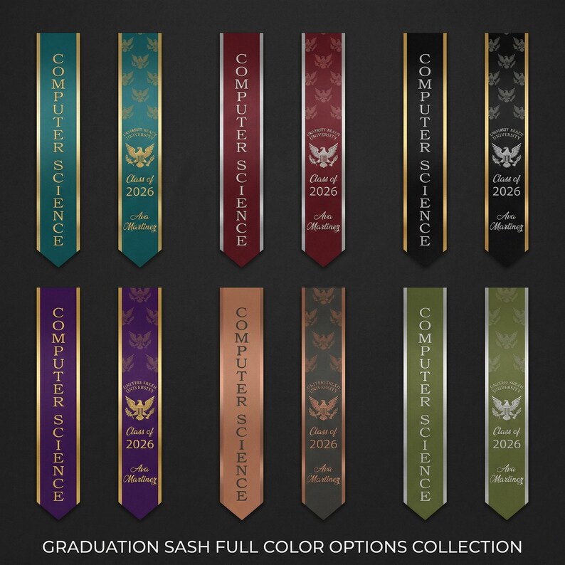 Custom Graduation Stole Class of 2026, Personalized Graduation Sash for ...