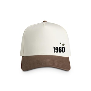 1960 zweifarbige Kontrastmütze, Retro-Stil, Unisex-Snapback-Mütze