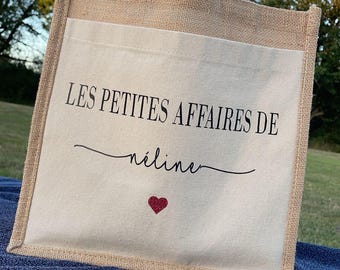 Sac personnalisé en toile de jute | idéal pour offrir | Maîtresse | Maman | Fêtes des mère , fêtes des grands mere | Maîtresse d’école