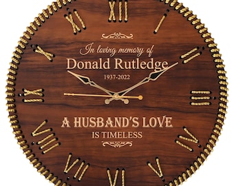 Verlust des Ehemanns Uhr - personifiziertes Erinnerungsgeschenk - Erinnerungsuhr Ehemänner Liebe ist zeitlos trauernde Witwe Geschenk Verlust des Ehepartner Mitgefühl