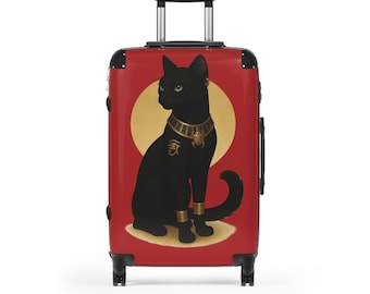 Egyptisk svart kattväska | Kattbagage, mystisk resväska