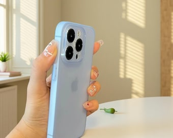 Matte Translucent TPU Phone Case iPhone 15 14 13 12 Series Slim Protective Cover
