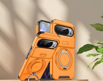 Armor Funda For Google Pixel 10 9 Pro XL 10Pro | Magnetic Ring Bracket Case | Slide Lens Protect Cover