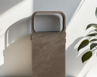 Luxury Fiber Leather iPhone Case: Shockproof, MagSafe Wireless Charging Cover