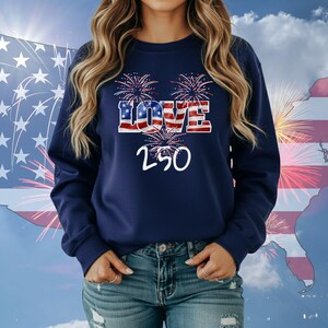 USA Flag Sweatshirt Cotton Polyester Classic Fit Medium Heavy Fabric Pullover Patriotic Design American Celebration Independence Day