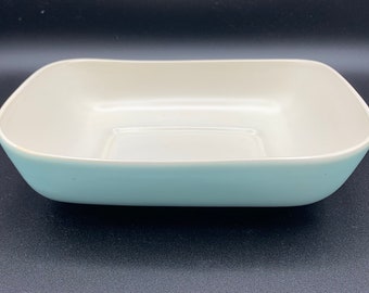 Franciscan Ware Metropolitan Aqua Turquoise Blue Vegetable Serving Dish Vintage 1940s