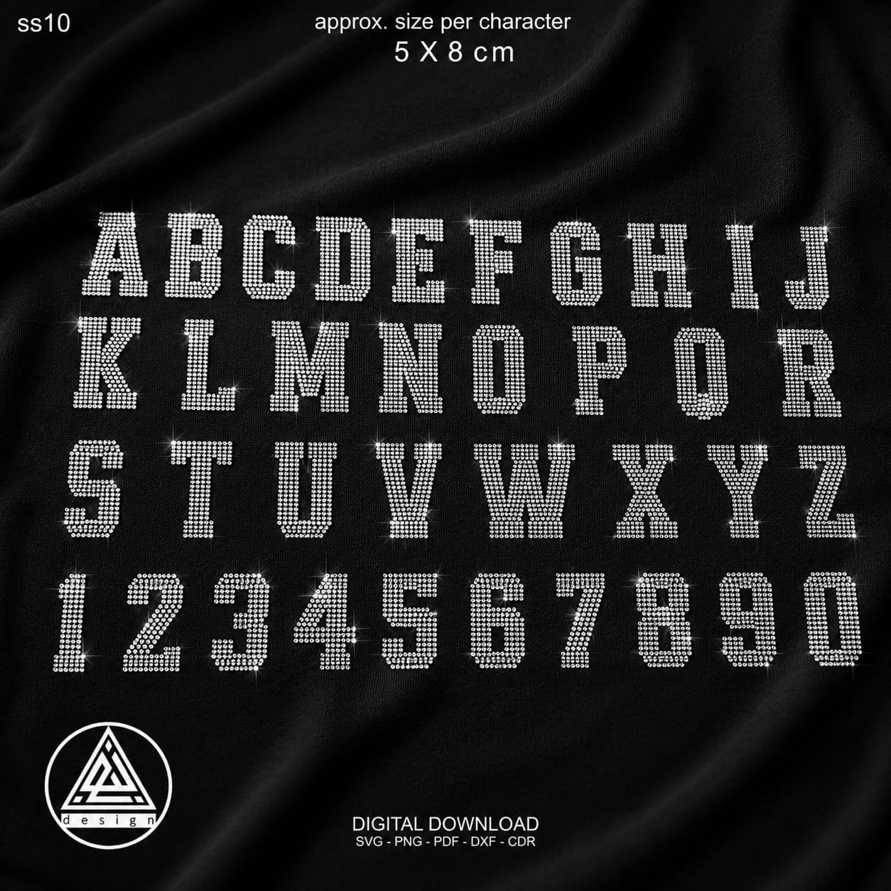 Diy Rhinestone Letters Rhinestone Alphabet Bundle, Crystal Letters Numbers Templates, Ss10 DIY ...