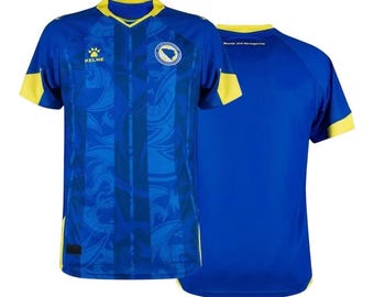 Thuisvoetbalshirt Bosnië en Herzegovina 2026 – blauw cadeau voor heren voetbalfan