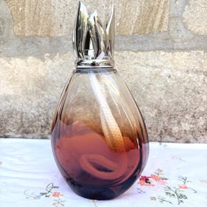 Lampe Berger vintage goutte, en verre ambrée, lampe catalyse Made in France,  Catalytic Lamp, diffuseur parfum, déco vintage
