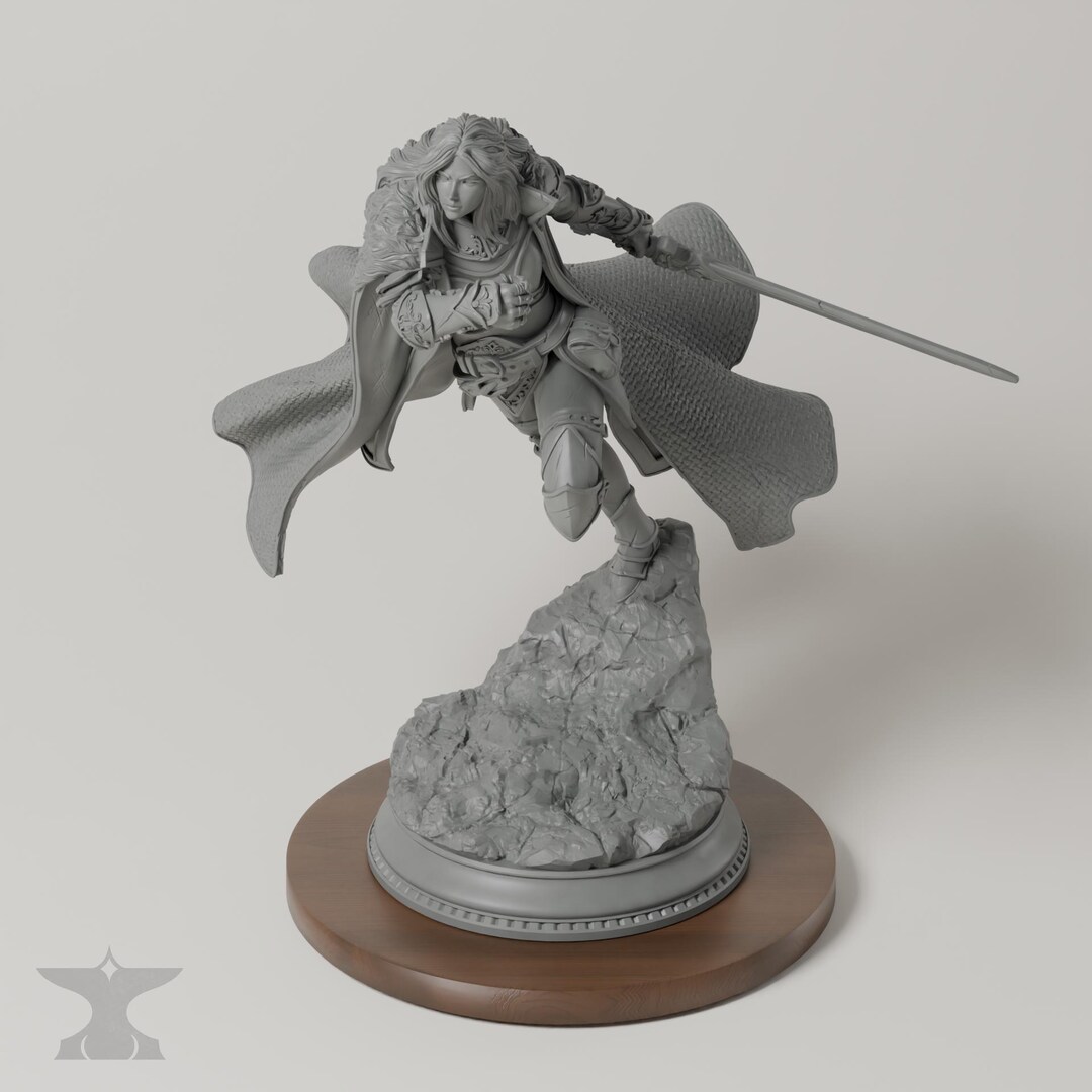 Female Human Fighter | Morgana Lynch | 32mm / 75mm Resin Miniature | D ...