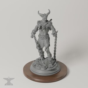 Manlig Tiefling-fånge | Nosmeni Chain Devil | 32 mm / 75 mm Resinminiatyr | D&D och Pathfinder-karaktär | Bordsrollspelsfigur