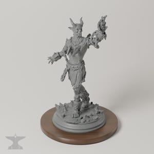 Manlig Tiefling-fånge | Nosmeni Chain Devil | 32 mm / 75 mm Resinminiatyr | D&D och Pathfinder-karaktär | Bordsrollspelsfigur