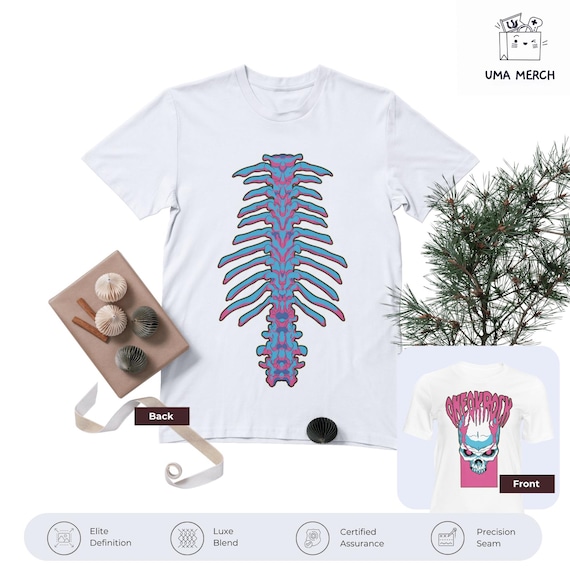 One Ok Rock Skull T-shirt - Luxury Disease Ribcage Heavyweight Tee