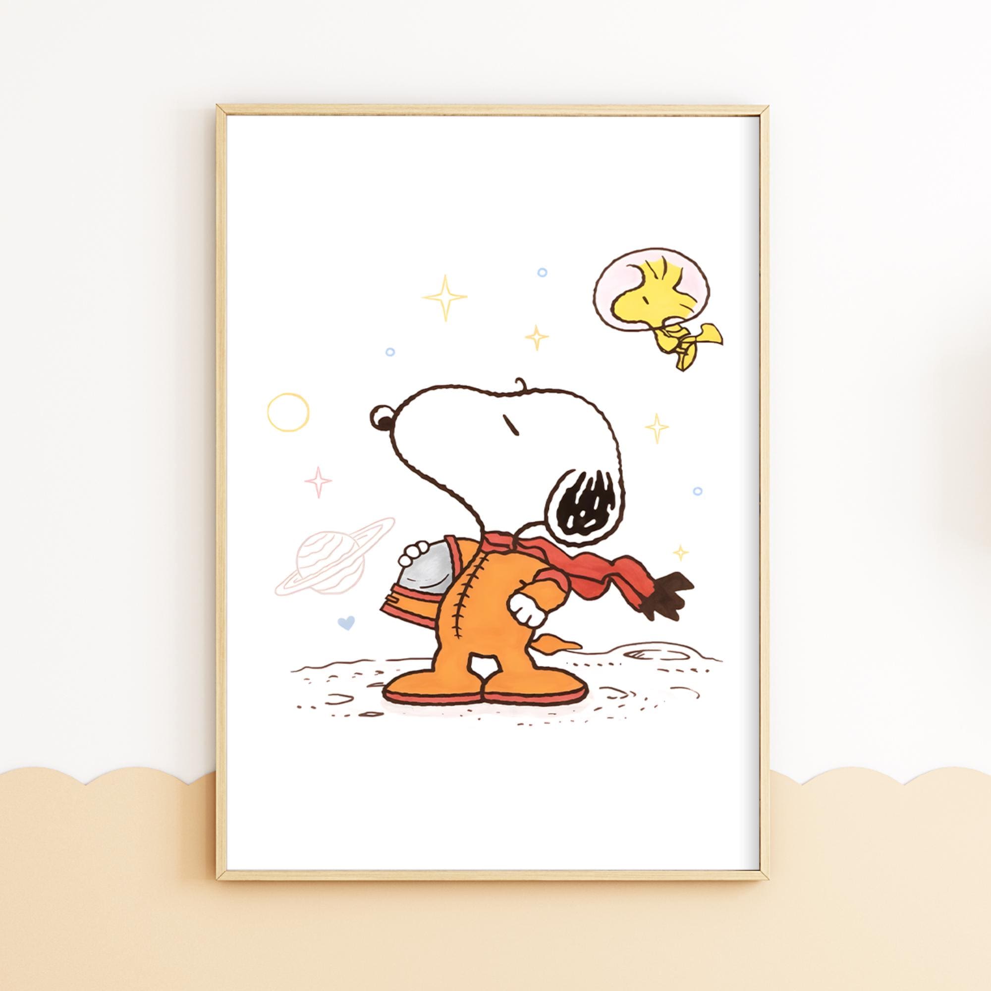 Snoopy Astronaut Print - Etsy