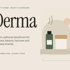 Tema Shopify per prodotti di bellezza / Template per negozio di prodotti per la cura della pelle / Design del sito web Shopify 2.0 Liquid / E-commerce per cosmetici e benessere