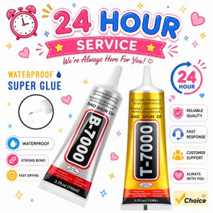 B-7000 T-7000 Colla universale trasparente nera per riparazioni (15/50/110 ml)