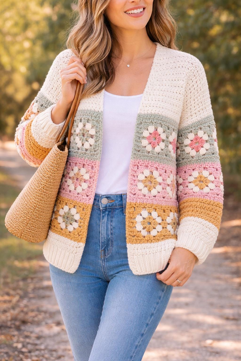 38 Mohair Crochet Patterns for Luxurious Layers, Accessories, and Cozy Home Projects 2 Mohair Granny Square Crochet Cardigan Pattern Handmade