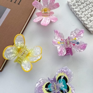 Eco-friendly Acetate Hair Claw Clips: Floral Patterns