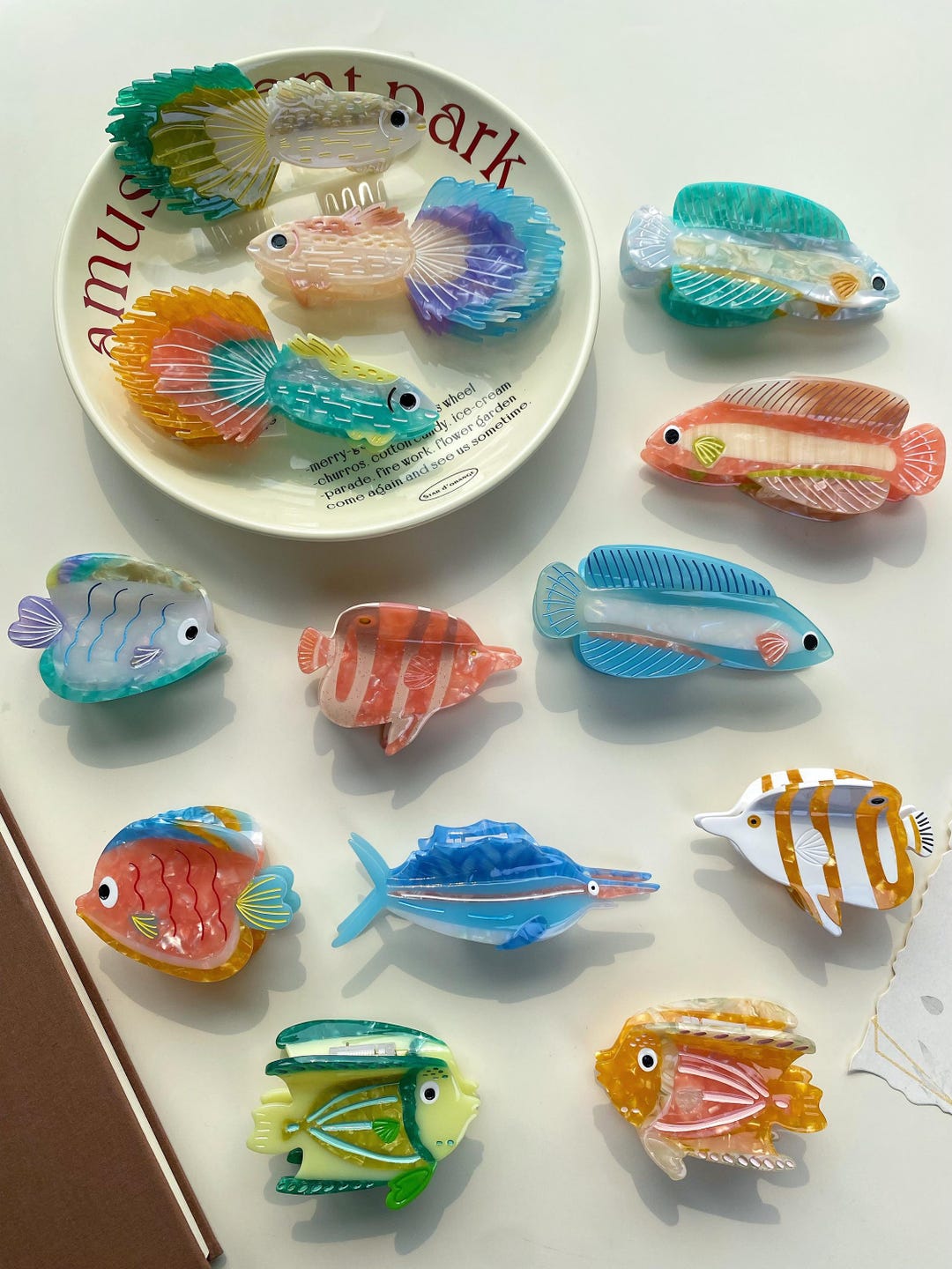 Acetate Fish Hair Claw Clips, Ocean Animal Summer Beach Accessories - Etsy