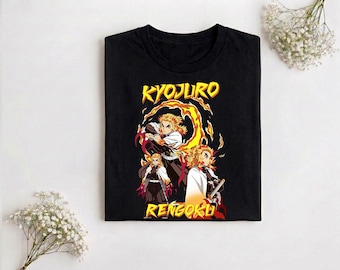 Kyojuro Rengoku Demon Slayer Kimetsu no Yaiba Shirt, Demon Slayer Merch Shirt, Rengoku Anime Demon Slayer Shirt