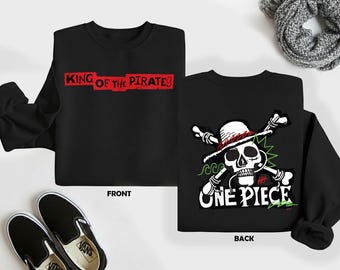 One Piece Shirt Luffy King of the Pirates Shirt, One Piece Anime Gifts Shirt, One Piece Monkey D Luffy  Jolly Roger Shirt