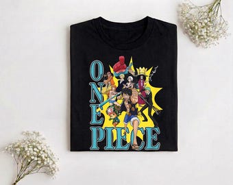 One Piece Shirt One Piece Anime Group Photo Burst Character Collage Shirt , One Piece Anime Gifts Shirt