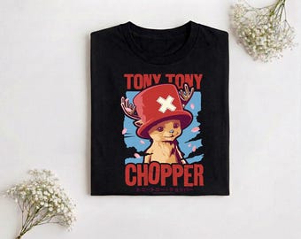 Tony Tony Chopper Shirt One Piece Tony Tony Chopper Distressed Kanji Shirt , One Piece Anime Gifts Shirt
