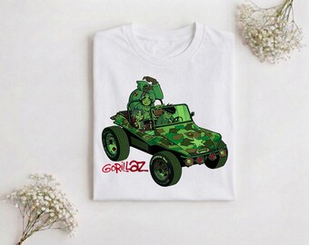 Rock Off officially licensed products Gorillaz Group Circle Rise Ufficiale Uomo Maglietta Unisex (Small