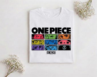 One Piece Shirt One Piece Anime Character Eyes Colorful Pop Art Grid Shirt, One Piece Character Gifts Shirt