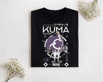 Camiseta de One Piece, camiseta de pirata bucanero de Bartholomew Kuma, camiseta de regalos de One Piece, camiseta de Bartholomew Kuma