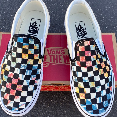checkerboard vans for men