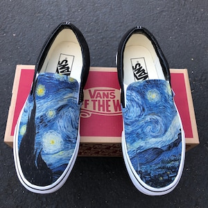 Van Gogh Starry Night Vans Slip on Men s and Women s Shoes Etsy