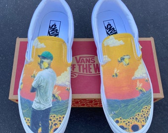 flower custom vans