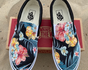 custom floral vans