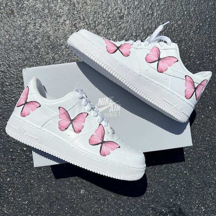 pink butterfly air forces