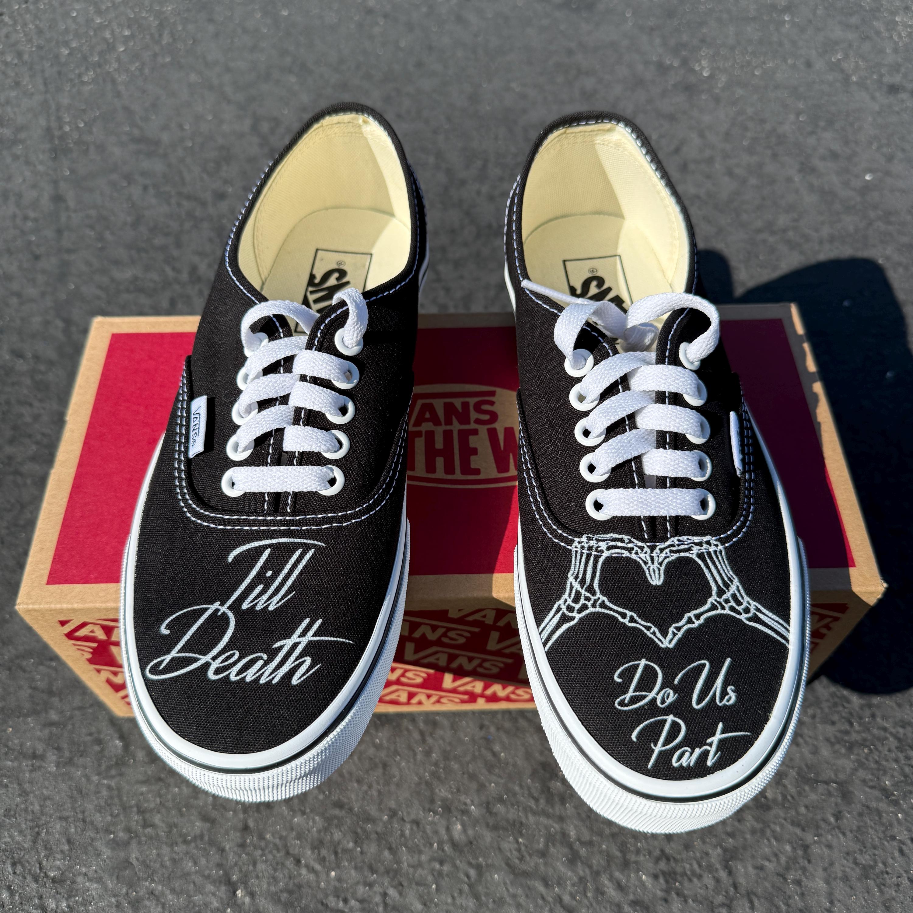 Vans Men\'s U.S. 9.5 Slip-On Love You To Death Black/White VN0A5JMH6BT Vans Authentic Love You To Death for sale | eBay main image 4