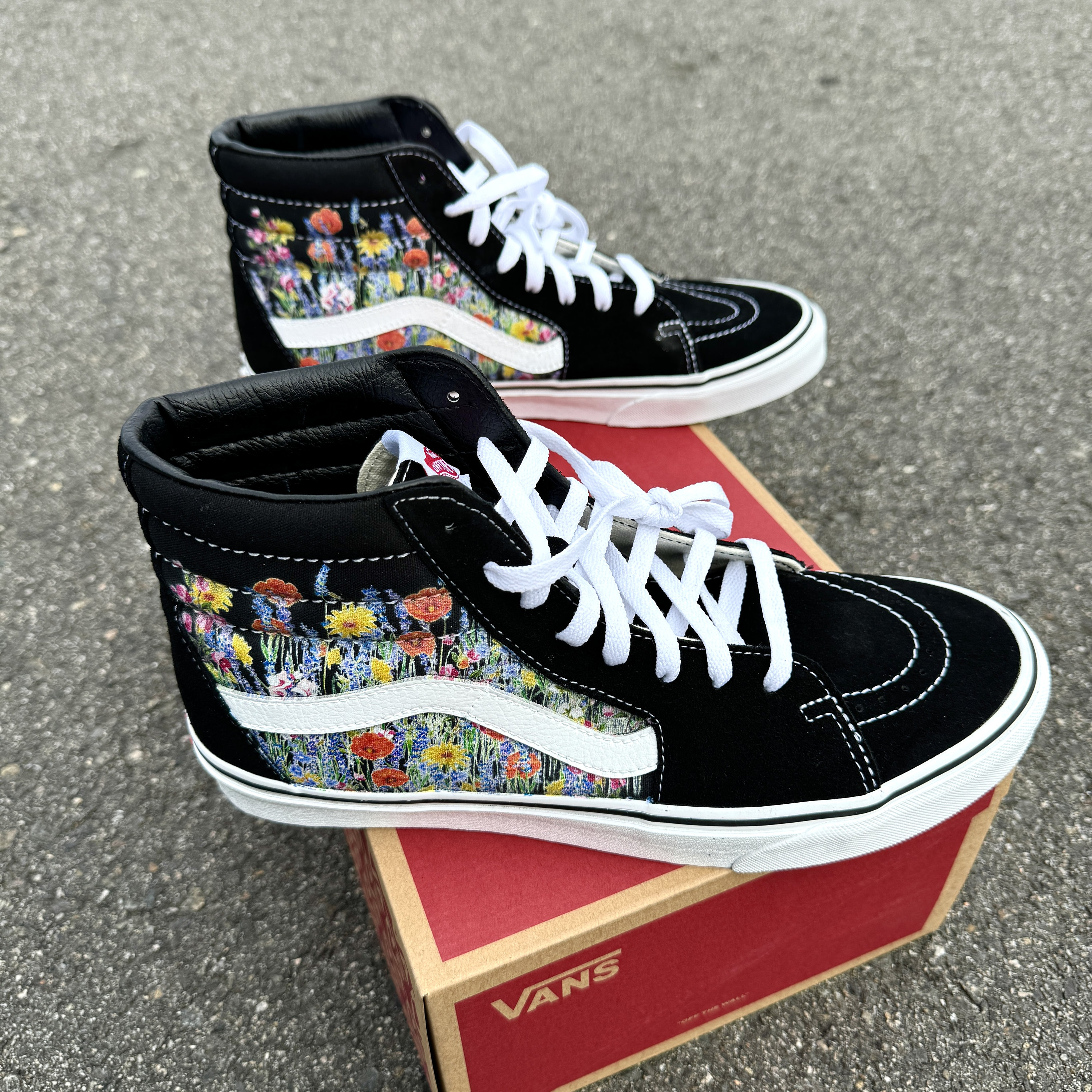 vans black high top sneakers