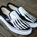 Skeleton Boney Feet Custom Vans Slip On Shoes 