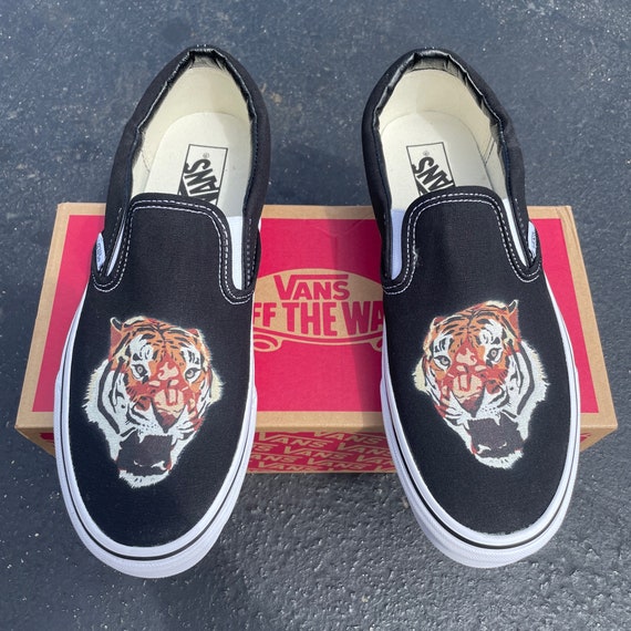 vans slip on tiger