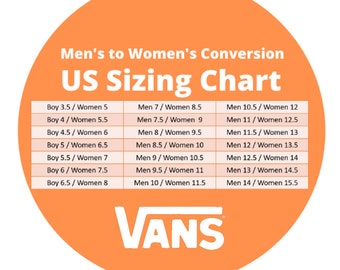 Vans youth size chart new arrivals