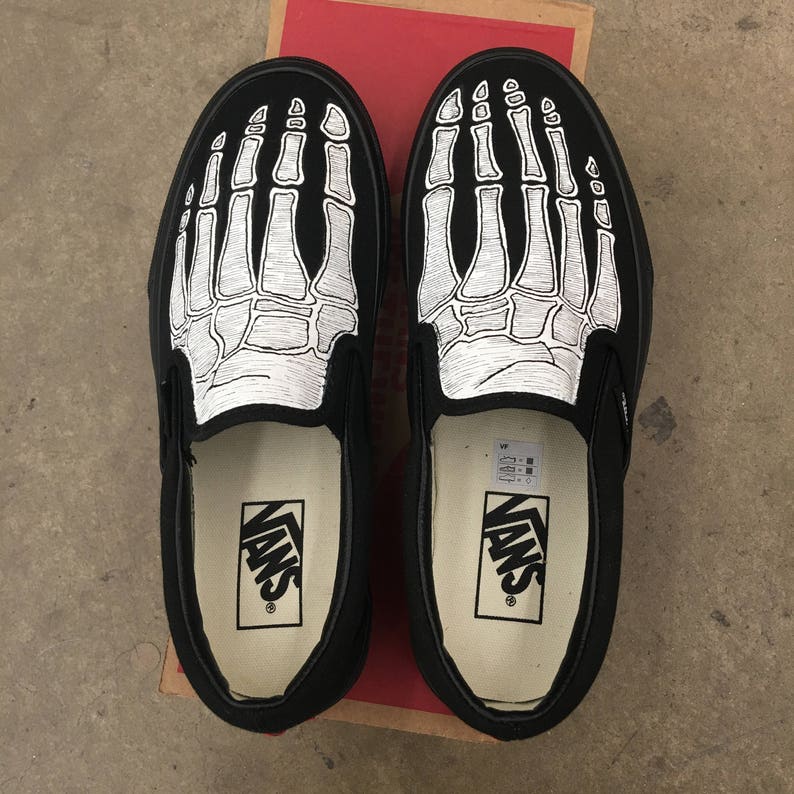 Skeleton Feet Vans Slip on Shoes for Men and Women Etsy