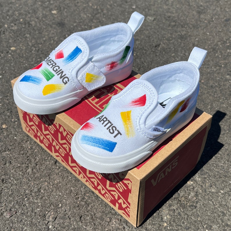 custom kids shoes vans slip on sneakers for toddlers and infant