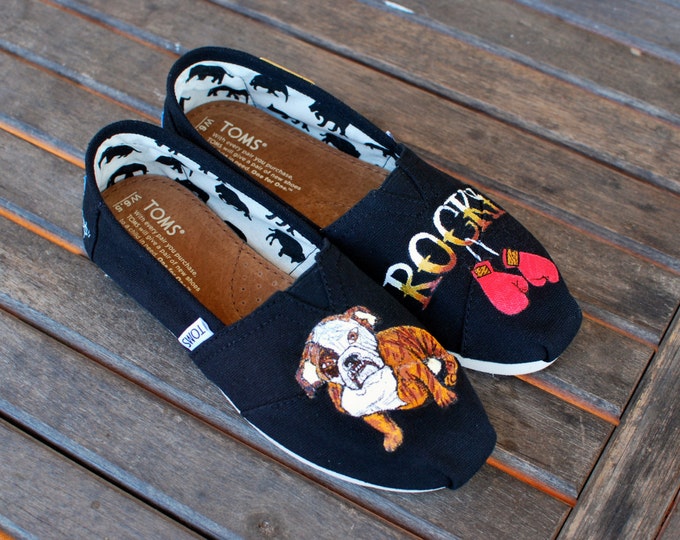 Custom Dog Shoes Get Your Dog Hand Painted on Any TOMS Vans Etsy