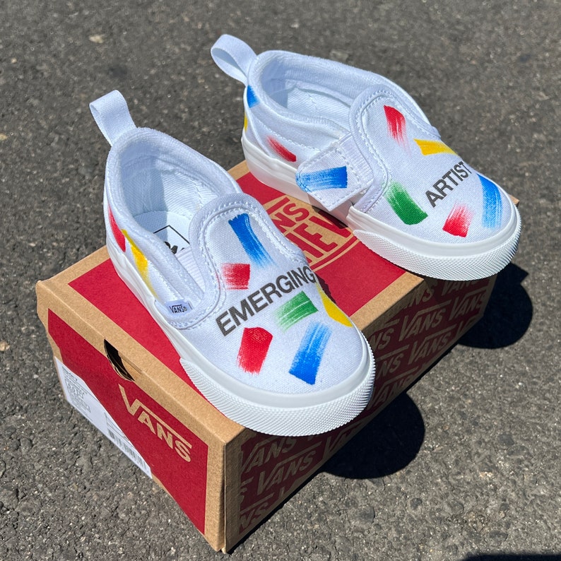 custom kids shoes vans slip on sneakers for toddlers and infant
