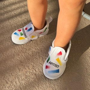 Emerging Artist Vans Slip Ons - Toddler and Youth Size Kids Shoes