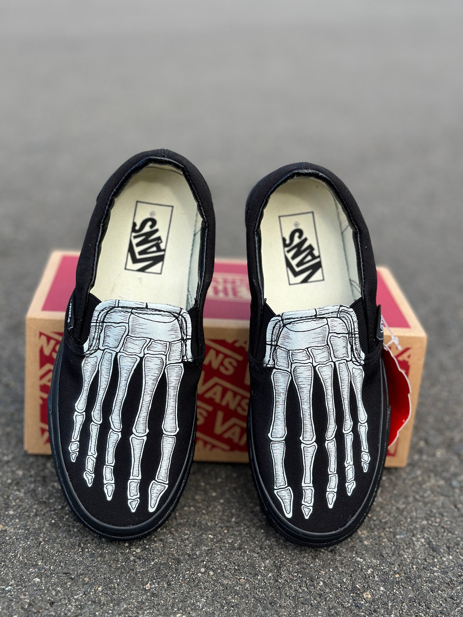 Skeleton Feet Vans Slip on Shoes for Men and Women - Etsy